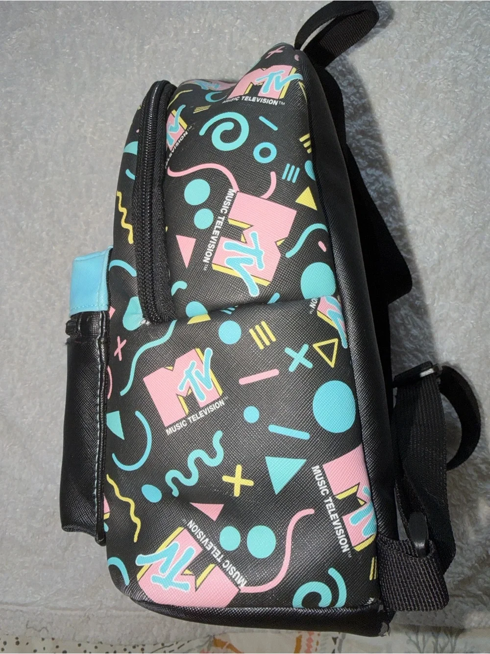 MTV Mini Retro Backpack with Geometric Print